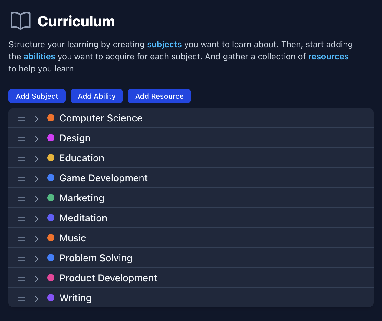 Curriculum